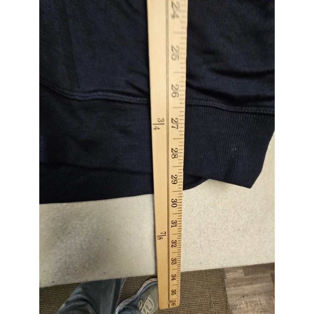 Athleta Navy Blue Sleeveless Full Zip Hoodie‎ Modal Blend Vest XS